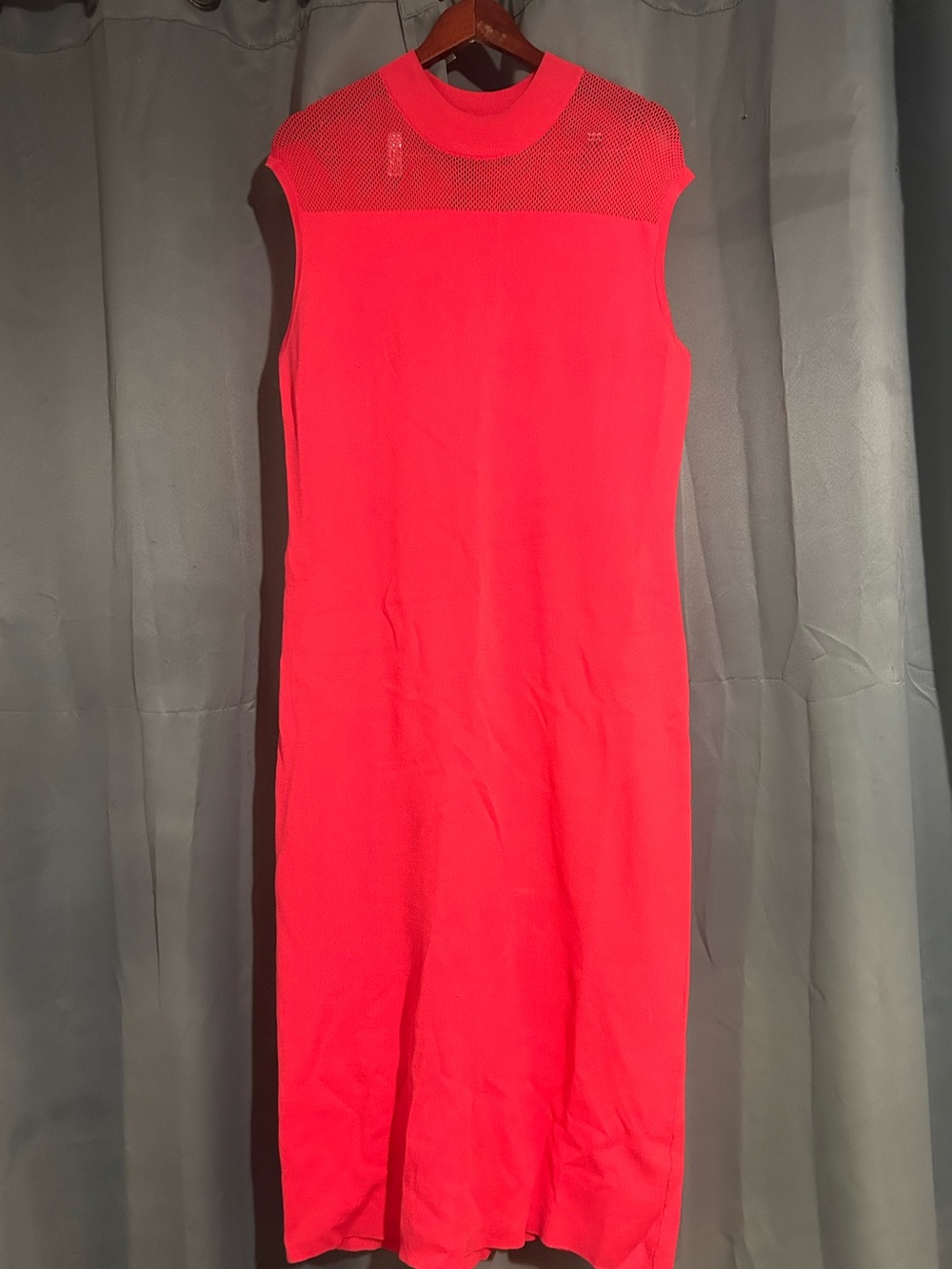 New York & Co Dress Womens Medium Pink Sleeveless Bodycon Maxi Casual Dress